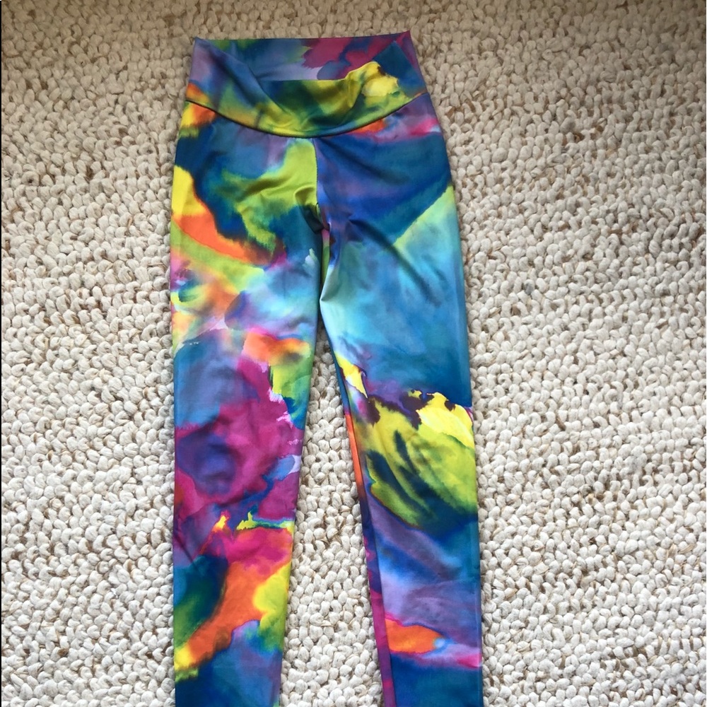 Watercolor yoga pants